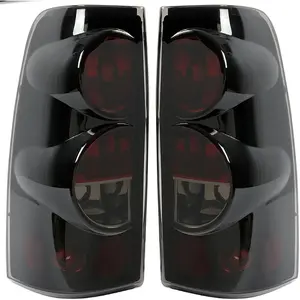 Tail Light Compatible With 1999-2006 Chevy Silverado 1500 2500 3500 2007 Classic & 1999-2002 GMC Sierra 1500 2500 3500 Taillight Housing Replacement Left & Right, Black/Smoke, ABS Material, IP67 Waterproof, Car Lighting Accessories Automotive
