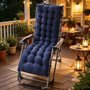 Patio Chaise Lounger Cushion, Lounge Chair Recliners Chair Cushions, Rocking Chair Sofa Cushion ,Thick Padded Swing Bench Cushion,68.9x18.9x3.1 in for Outdoor Indoor Home Office(Navy Blue)