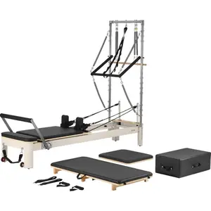 VEVOR Pilates Reformer Machine for Home Gym, with Jump Board/Reformer Box/Chair/Spine Corrector/Springboard/Foldable Dual Resistance Springs Studio Grade Workout Equipment Supports up to 400 lbsVEVOR Super Brand Day