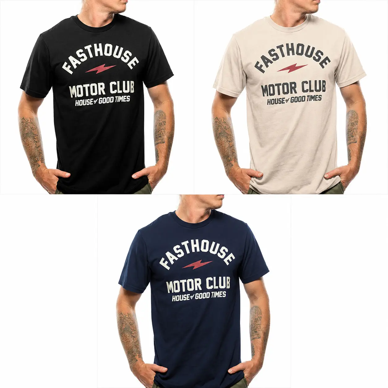 Fasthouse Motor Club Graphic T-Shirt, Vintage Moto Racing Tee, Speed Shop Biker Streetwear Shirt, Casual Cotton Short Sleeve Gift for Men