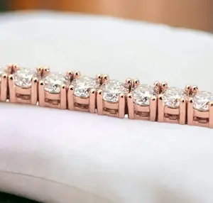 4MM 925S & VVS MOISSANITE TENNIS BRACELET  ROSE GOLD