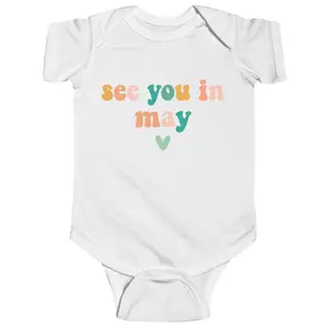 See You In May Onesie, Retro Baby Coming In May Onesie, Baby Shower Gift Onesie, Baby Coming Soon Bodysuit, Baby Shower Onesie
