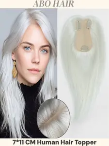 7x11cm Human Hair Topper, Natural Look Extension, Easy to Use, Perfect for Daily Wear, Enhance Your Hairstyle Effortlessly