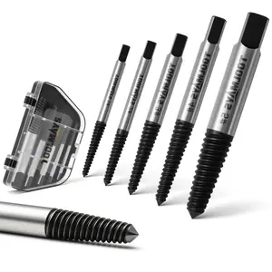 Manual Screw Removal Tool Set, 5-Piece Manual Screw Extractor Kit, Durable Handheld Screw Remover Tools for Home Repair & DIY Projects