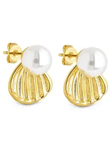 Alice Pearl & Shell Stud Earrings