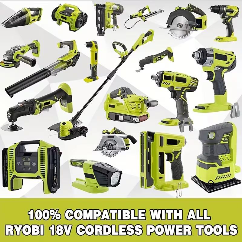 Ryobi Replacement 18V Battery 8.0Ah 8-Pack High Capacity Lithium Ion for One+ P108 P107 P105 P102 Contractors Bulk Value Pack