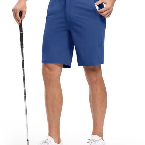 TBMPOY Men's 1-3 Pack 9" Elastic Tuck-In Waistband 4-Way Stretch Quick Dry Lightweight Golf Shorts - Belt Loops, 5-Pocket Carry, Casual Sports Bottoms for Business Casual, Travel - Father's Day Gift