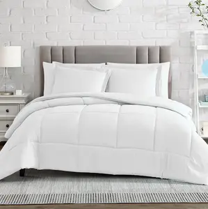 American Home Collection Down Alternative Comforter Set - All Season Comforter with Pillow Sham - Quilted Duvet Insert Box Stitched - Breathable, Soft, Lightweight