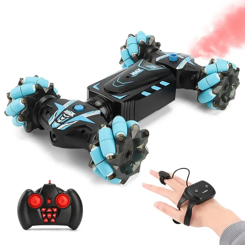 Remote Control Stunt Car, Rechargeable Double-sided Rotating Off-road Vehicle, Double Control Hand Gesture Sensor Car, Birthday Gift, Explosion Box Gi