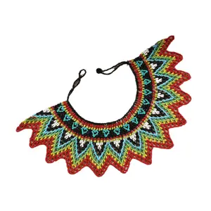 Handmade Bohemian Marseille Beaded Bib Choker for Women, Lightweight Holiday and Everyday Jewelry, Thanksgiving Gift, Beaded Necklace