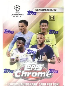 1 (ONE) 2021/22 Topps Chrome UEFA Champions League Soccer Hobby Box