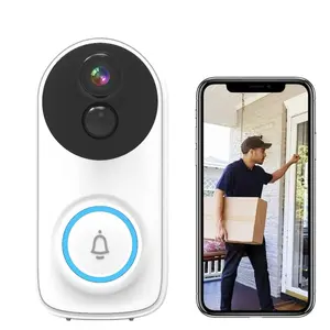 Video Doorbell Camera, 2K Resolution Wireless WiFi Camera with Two-way Audio, Smart PIR Motion Detection HD WiFi Security Camera for iOS & Android Phone