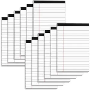 5" x 8" Note Pads 12 Pack of Legal Pads 30 Sheets Notepad College Ruled Small Writing Pads Perforated Pages Paper Pads 80GSM Heavyweight Paper Note Pads for , Office, or School