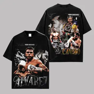 Canelo Alvarez Premium Cotton T-Shirt For Boxing Fans, Cinnamon King Graphic Boxing Tee, Undisputed Champion Vintage Fight Shirt, Mexican Boxing Legend Fan Apparel, Retro Boxing Streetwear, Knockout Warrior Gift Tee, Unisex Sports Merch