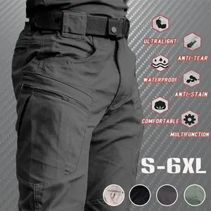 Tactical Cargo Pants Men Outdoor Waterproof Casual Multi Pocket Pants Male Work Joggers