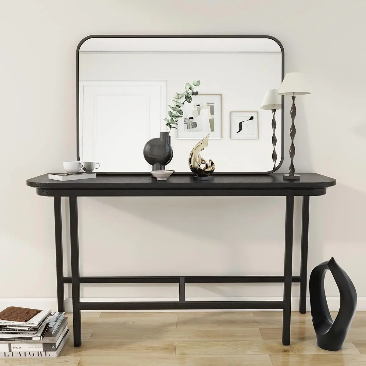 HOMLUX Rounded Rectangle Wall Mirror 24