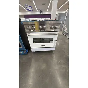 Z-Line RASN30 Dual Fuel Slide-In Range SS with Matte White Door