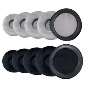 Velvet Round Replacement Ear Pads Foam Cushions, Fits 45mm-110mm Headphones, Comfortable & Durable, Universal Fit Design