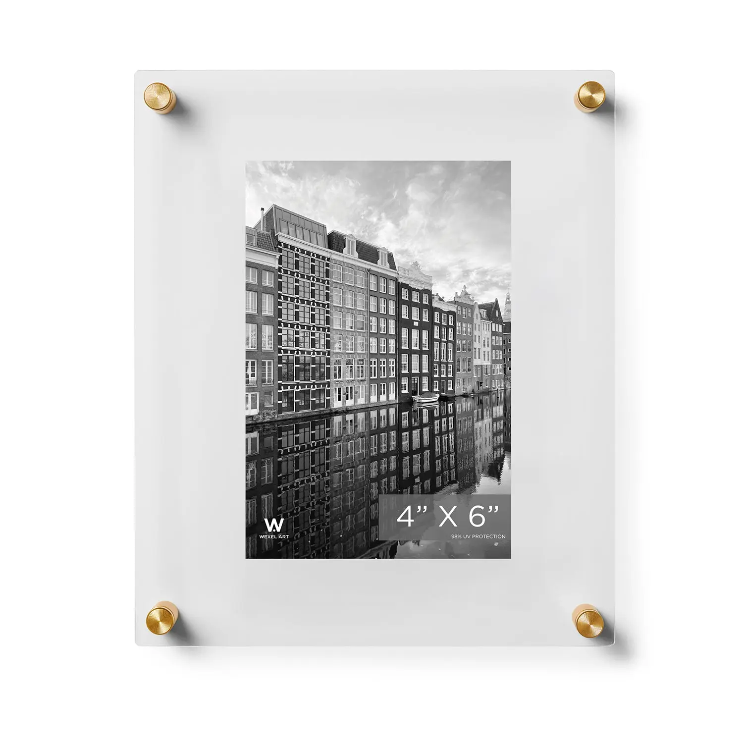 4x6" Modern UV-Grade Acrylic Floating Wall Frame