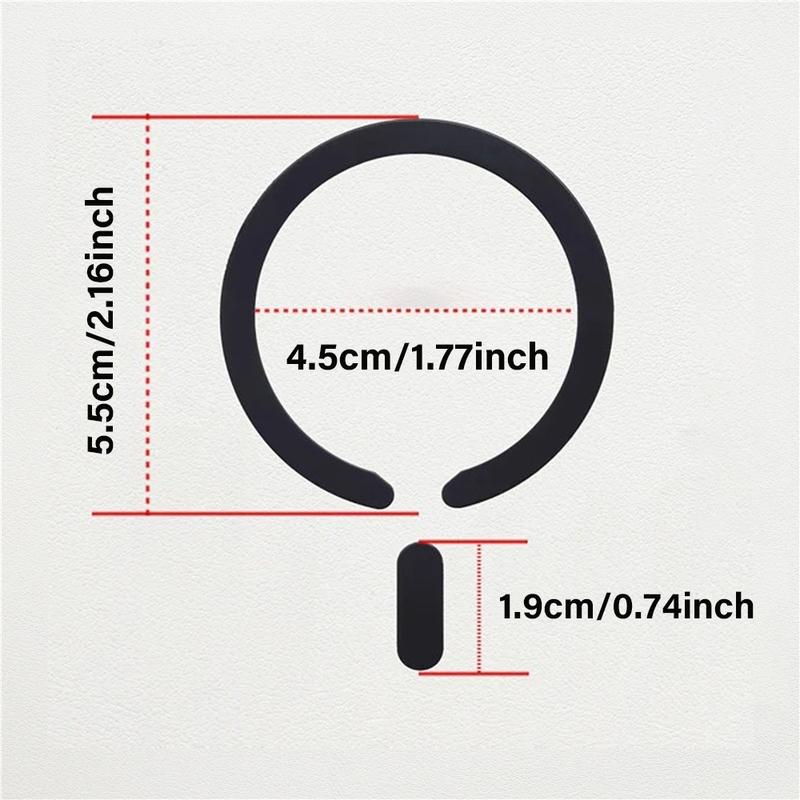 3pcs Ultra-Thin Magnetic Metal Stickers for iPhone, Magsafe Compatible, Durable Protective Iron Sheets, Non-Deforming Phone Accessories