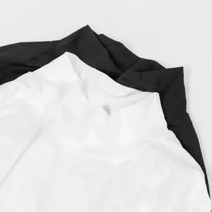 Mens Bodybuilding Sports Tight T-shirt Summer Compression Turtleneck Short Sleeve Gym Fitness Running Quick Dry Male Workout Top