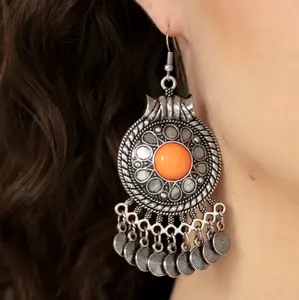 Rural Rhythm - Orange Earrings