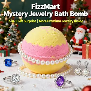 FizzMart Jewelry Mystery Bath Bomb – Melt to Reveal a High-Value Ring, Earrings, Necklace or Bracelet | Perfect Gift for Christmas, Thanksgiving & Beyond
