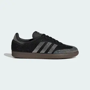 Adidas Samba OG Rhinestone Black Silver Women's Sneaker everyday shoe low cut shoes cute shoes leisure shoe IH9052 Authentic Original Crystal Low Fashion Comfortable Everyday Wear Round Toe Box Closed Toe Shoe for Girls