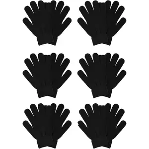 6 Pairs Winter Magic Gloves for Women Cold Weather Thermal Warm Stretchy Gloves Black Knit Gloves for Running Driving Hiking gloves tiktok top seller