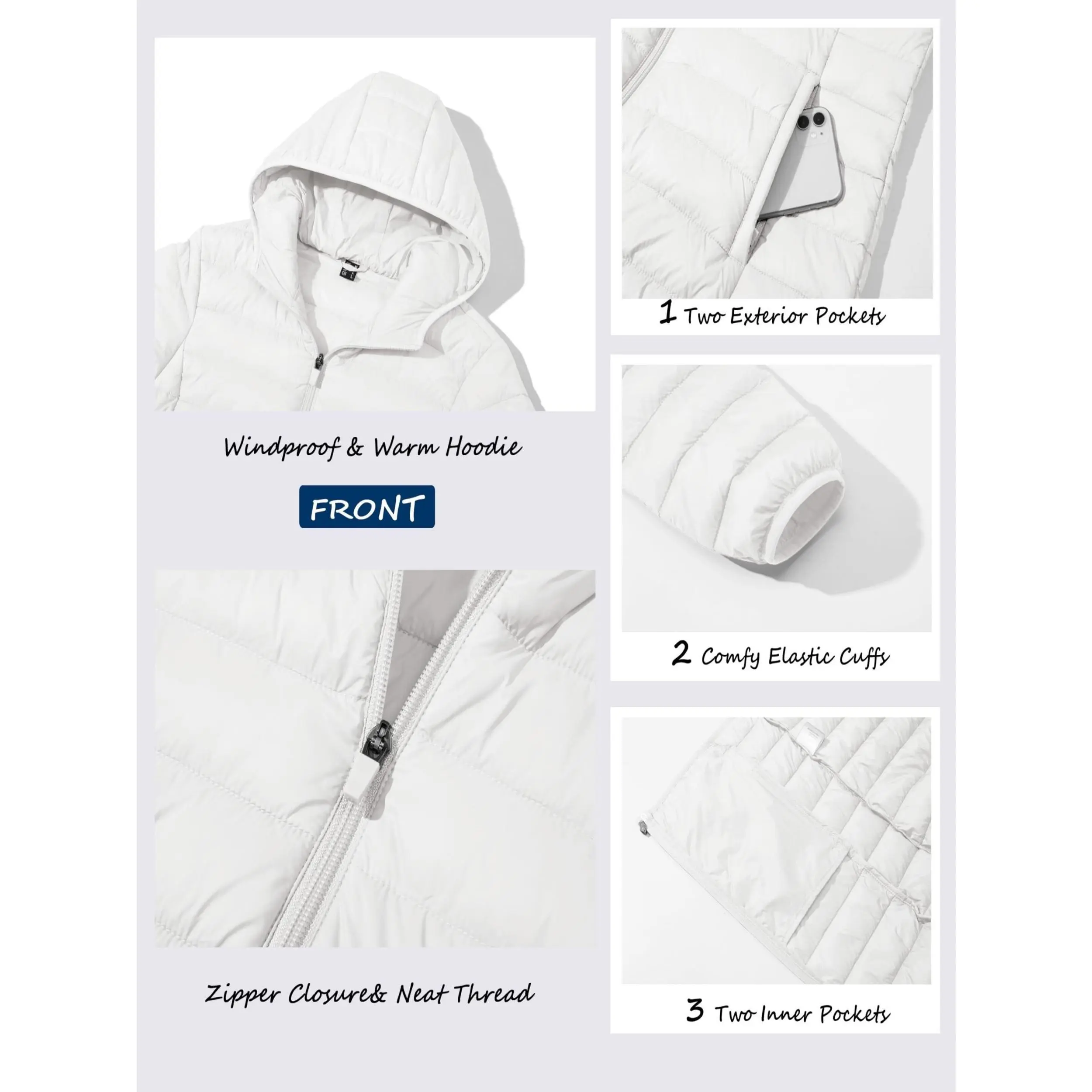 Boladeci Ladies Hooded Softshell Jacket, Nylon 100%, Waterproof, Slightly Stretch Fabric, Solid Color, Long Sleeve, Zipper Pocket, Regular Version, Suitable for Autumn/Winter, Hiking, Fishing, the Basic Leisure Style of Sports.