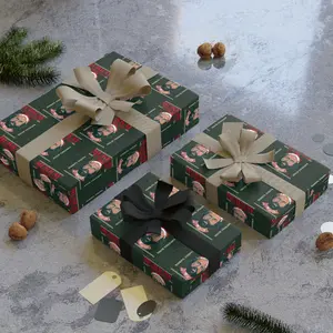 Stranger Christmas Gift Wrap, Stranger Thingsx Movie Christmas Wrapping Paper, Fun Holiday Packaging Supplies, Movie Present Wrap For Fans Family Friends