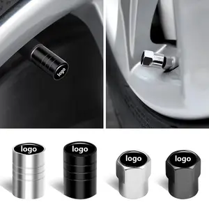 Car Logo Metal Tire Valve Stem Cap, Dustproof Tire Valve Cover Bolt Type Accessory, Durable Automotive Parts Replacement