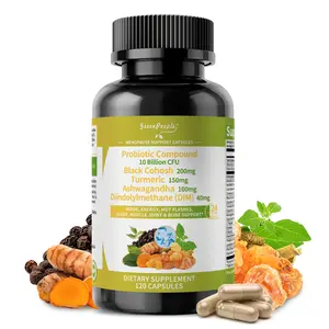 GREENPEOPLE Menopause Supplements for Women - Black Cohosh & Ashwagandha for Hot Flashes, Night Sweats, Mood Swings, Hormonal Balance Support