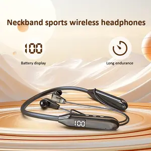 SK8 Bluetooth Earphones, V5.3 Wireless Bluetooth headphones , In Ear Microphone Magnetic Neck Earphones with Ultra Long Playback Time, IPX5 Sweat Resistant Bass Earphones, Suitable for Telephone, Music, Sports earplug
