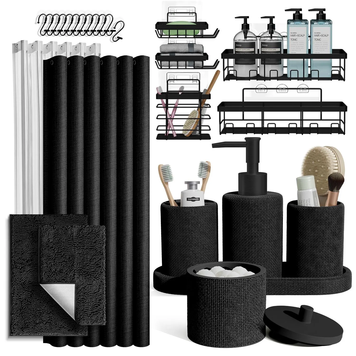 Hearth & Harbor Polyresin Bathroom Accessories Set