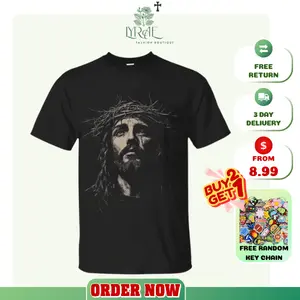 Vintage 90s Graphic Jesus Shirt, Christian Streetwear Y2K tees, Religious Gift for Him or Her Faith Apparel Men's Regular Fit Graphic T-shirt apparel