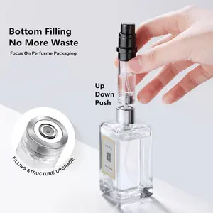 Light Luxury Perfume Sub-Bottling - Portable 5ml Aluminum Alloy & Race Steel Atomizer with Bottom Filling No Waste Feature