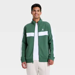 Men's Embroidered Track Jacket - All in Motion Forest Green M