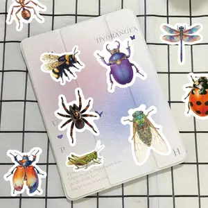 Cartoon Insect Pattern Sticker, 500pcs/roll Waterproof Self Adhesive Decor Paper, Decor Sticker for Gift Greeting Card Water Bottle Laptop Phone, Decorative Stickers