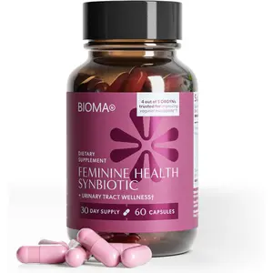 Feminine Health Synbiotic for Vaginal pH Urinary Tract and Digestive Support with Probiotics Cranberry and Tributyrin 60 Capsules