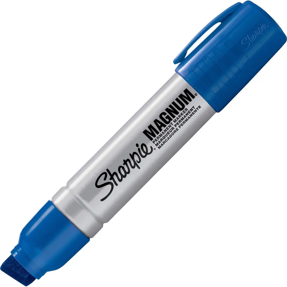 Sanford L.P. SAN44003BX Broad Chisel Tip 15.875 mm Non-Toxic Permanent Markers - Blue Office Writing & Correction Supplies
