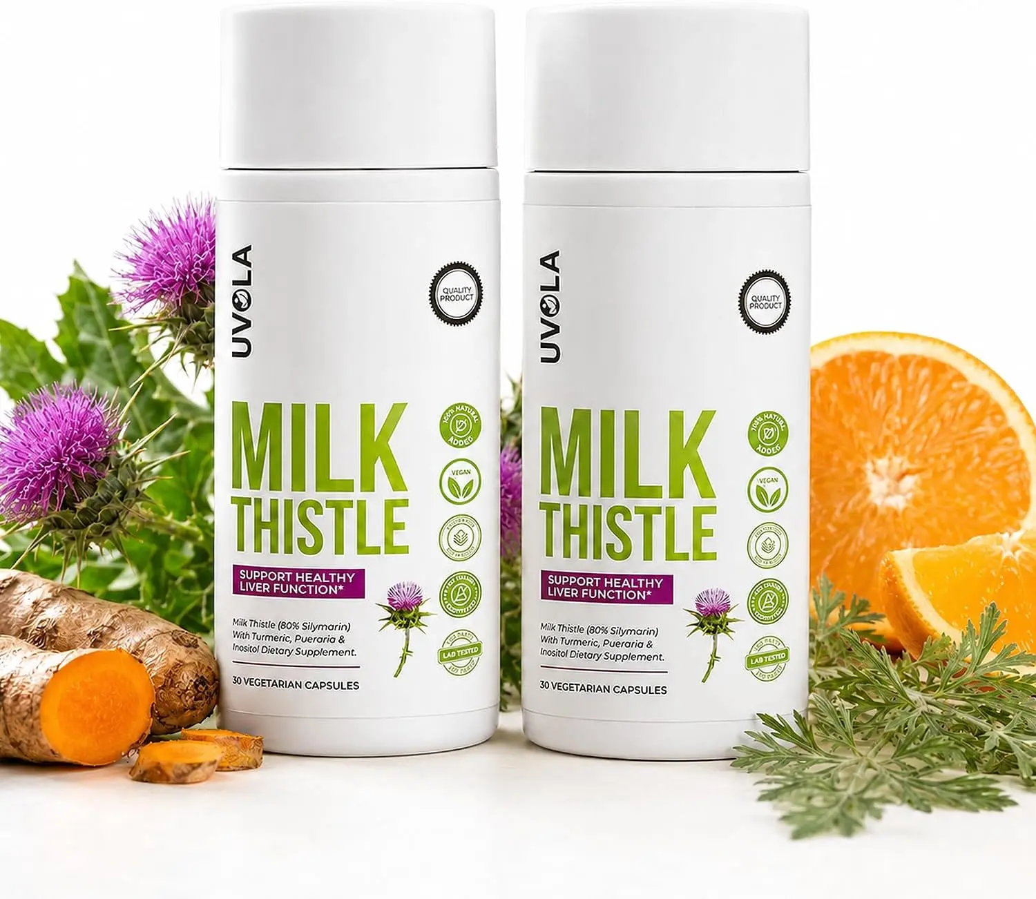 Uvola Milk Thistle Liver Detox - NO Harsh Additives, 100% Natural and Vegan | Official Brand, NO Harsh Additives, 100% Natural, Vegan