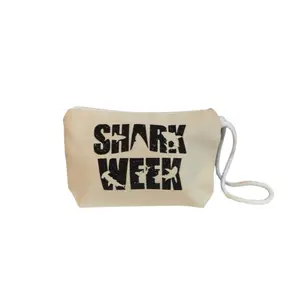 Shark period bag, shark tampon bag, tampon bag, maxi bag, shark cosmetic bag, shark period gift, shark period bag, shark pouch.  Bag size shown in picture 2(pic is for bag size only, actual bag is shown in pic 1) Canvas bag