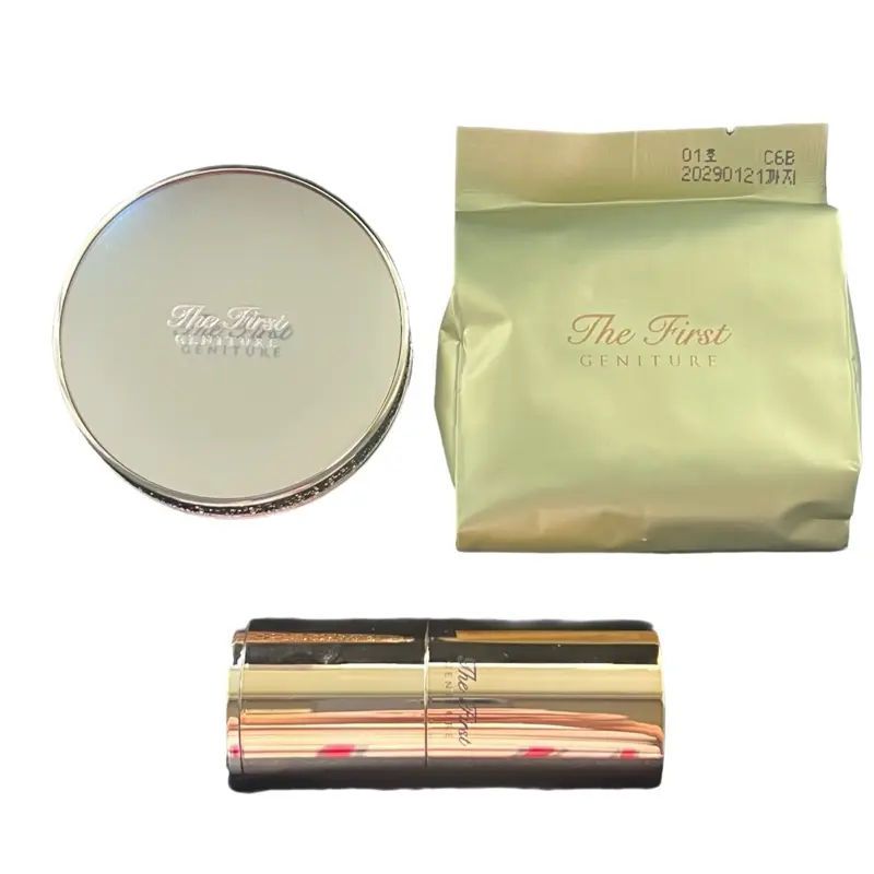 Luxury Ampoule Cover Cushion Makeup Set SPF50+ 01 Beige Refill Brush