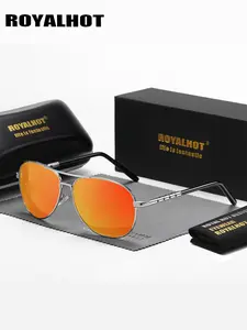 Unisex Vintage Flat Top Sunglasses (1 Pair), Casual Trendy  Metal Sunglasses, Fashion Sunglasses for Men & Women for Outdoor Activities