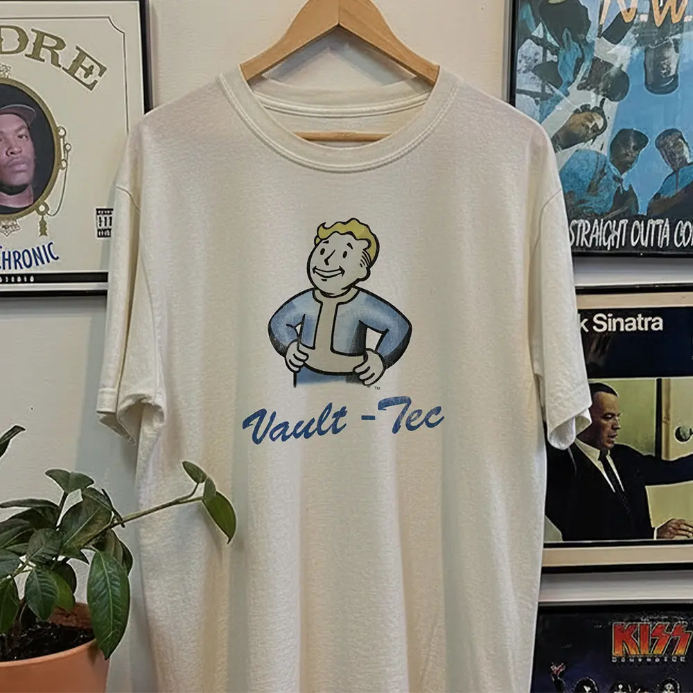 2008 Fallout 3 Promo Vintage White Color T-shirt, Halloween Gift T-shirt , Gift For Mens, Gift For Womens