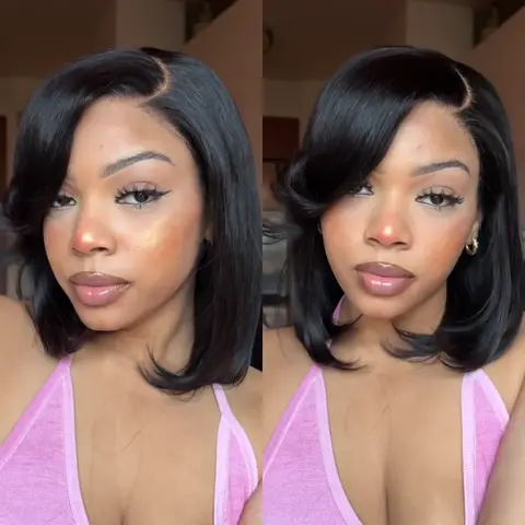 UNice Rachel-Inspired Female Human Hair Lace Closure Wig, 6x4 & 7x5 HD Lace Closure, Blunt Shoulder-Length, Side Part, Drawstring, Beginner-Friendly, Glueless Installation, Seamless, Sleek Natural Straight Look