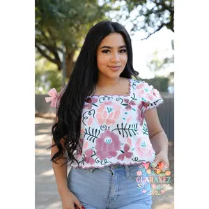 Pink Bow Embrodery Top - Soft Fabric, Versatile Design, Ideal for Everyday Wear