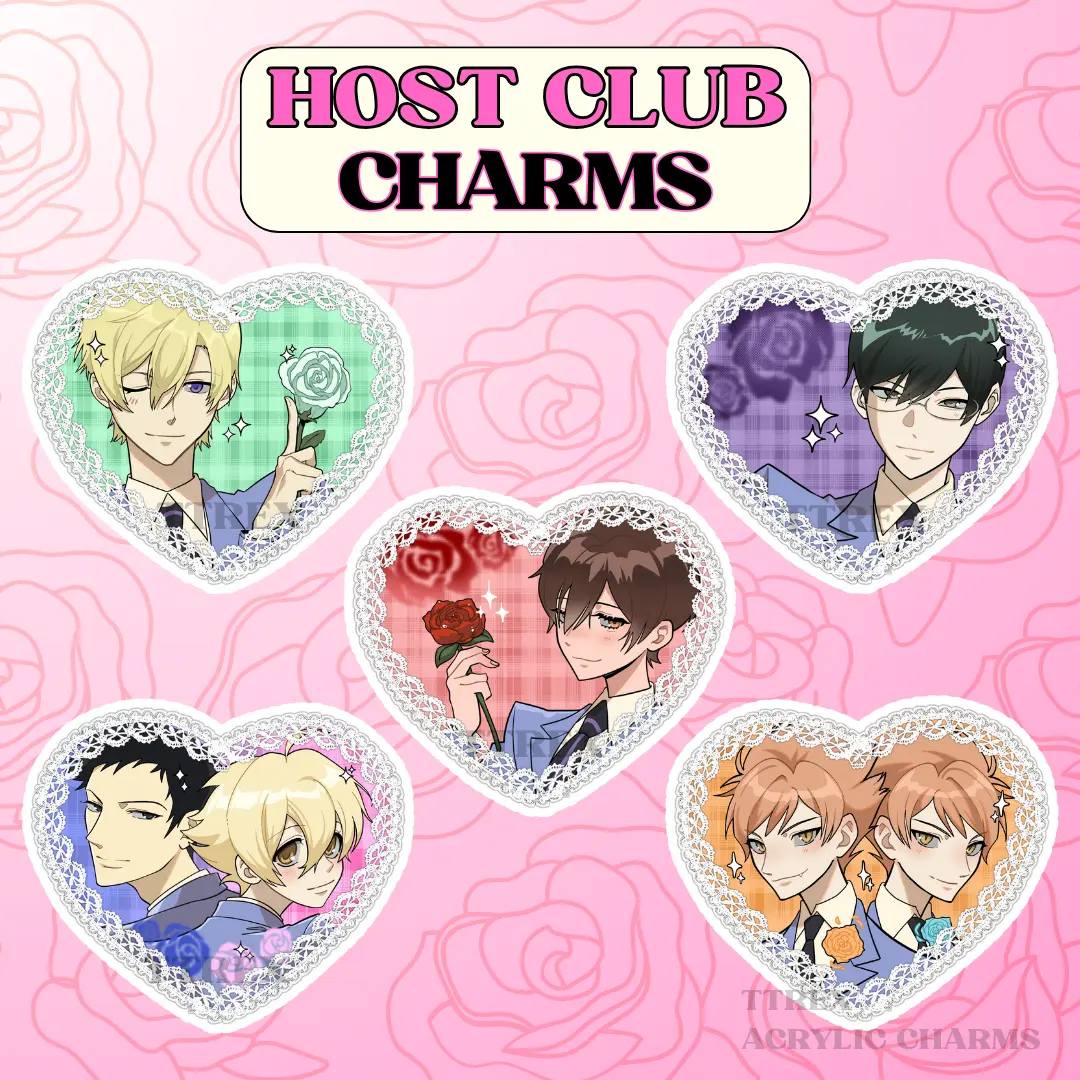 H0st C1ub Charms - Host Keychains with Roses