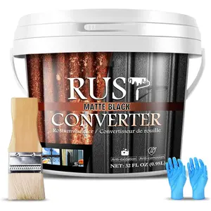 Rust Converter for Metal - Black Metal Primer and Rust Remover, Reformer ＆ Encapsulator, Long-lasting Anti-Rust Effect, Inhibitor Paint for Cars and Various Surfaces - 32 fl. oz